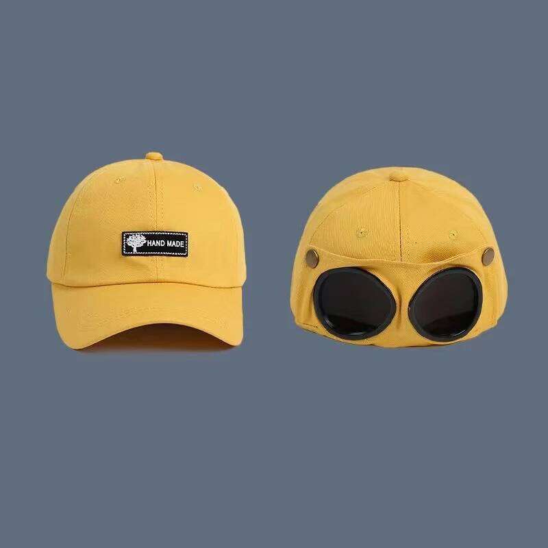 2024 New Fashion Aviator Hat Summer Personality Glasses Baseball Female Unisex Sunglasses Male Baseballcap Boys Cap Y260304