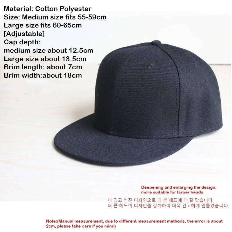 Enlarged Deepening XxxxL 65cm Full Closed Men Women Flat Brim Hip Hop Hat Fitted Size Summer Baseball Cap Snapback Y260304