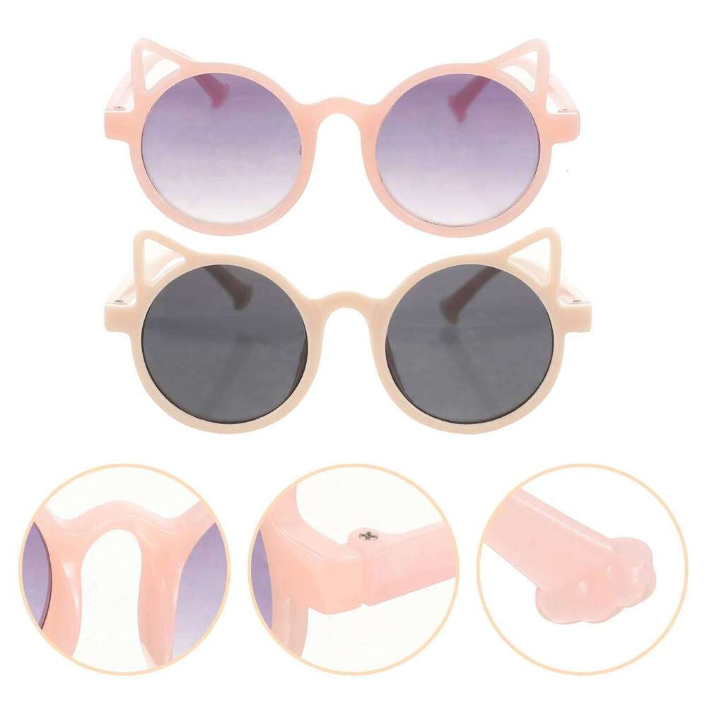 2Pairs Cat Eye Sunglasses for Fashionable Party Favor Uv Protective Eyewear Comfortable Wear Lovely Design Outdoor Z260305