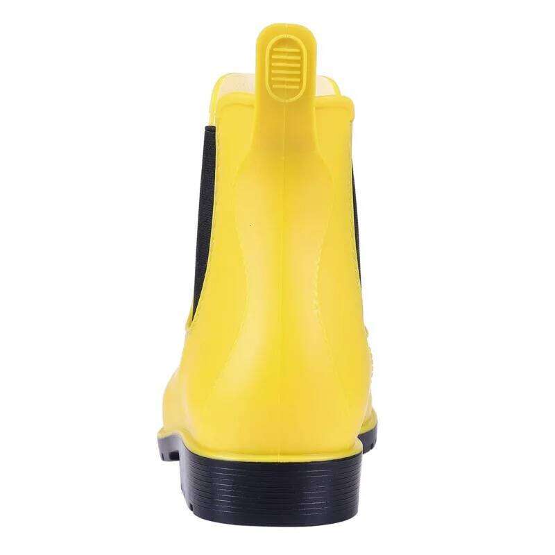 Kidmi Durable Chelsea For Women Nonslip Waterproof Rubber Pull On Shoes Comfortable Outdoor Women's Short Rain Boots