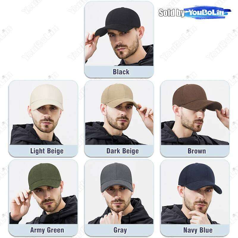 High Quality Simple Style Cotton Wide-Brim Stiff Top Baseball Outdoor Casual Sports Sunshade Duckbill Cap Y260304