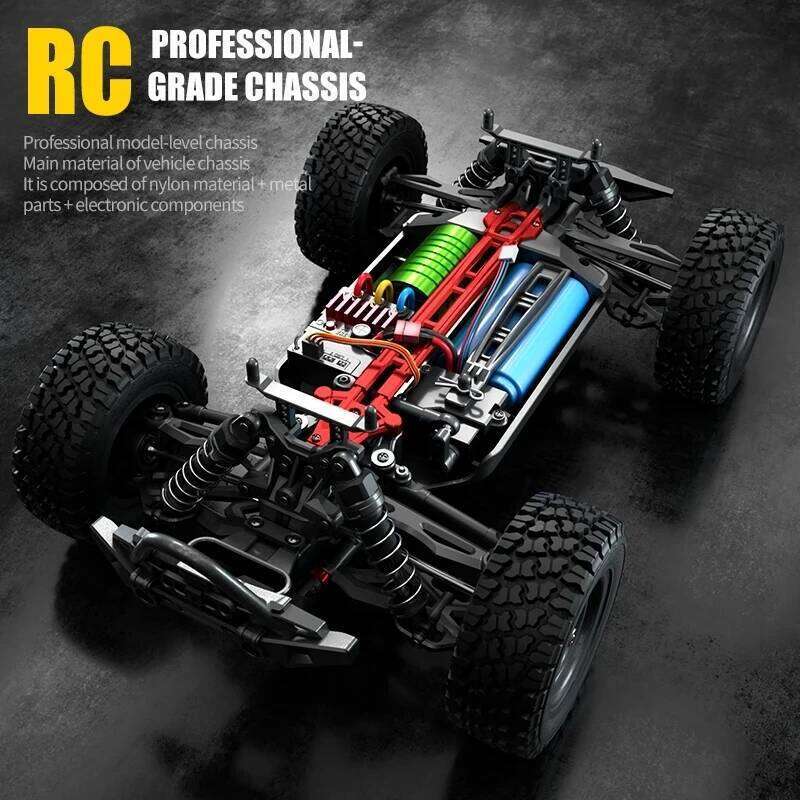 16103 PRO 1:16 4WD RC Car 70KM/H Brushless Motor 2.4G Remote Control Cars High-Speed Off-road Climbing Vehicle Wtith LED Light Z260304