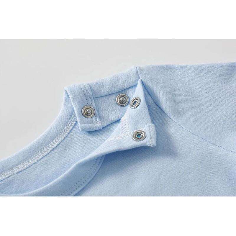 Soft Cotton Newborn Baby Rompers Full Sleeve Infant Boy Girl Solid Color Jumpsuit Basic Clothing Pajamas Outfits Z260304