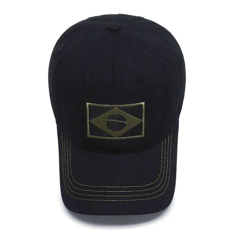 Spring Autumn New Embroidered Brazilian Flag Baseball Cap Outdoor Cotton Men and Women Camouflage Sun Hat Y260304
