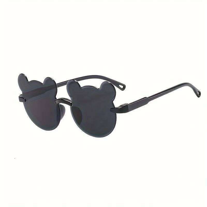 4pcs Cute Round Frame Bear Ear Shaped Fashion Glasses Perfect for Parties Birthday And Holiday Gifts Z260304