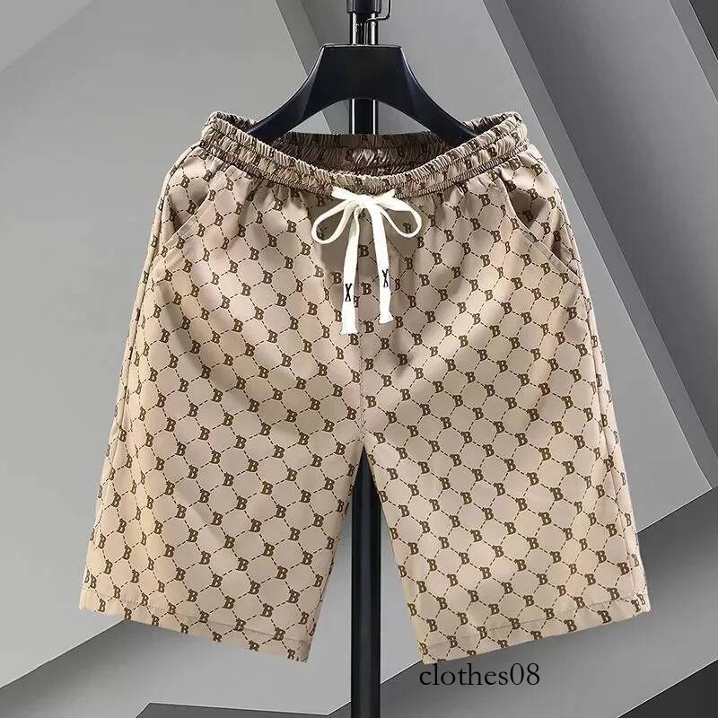Summer Modern Trend Stylish Men's Star B Full Over Print Casual Quick-dry Beach Comfy Relaxed-Fit Flexible Moto Shorts