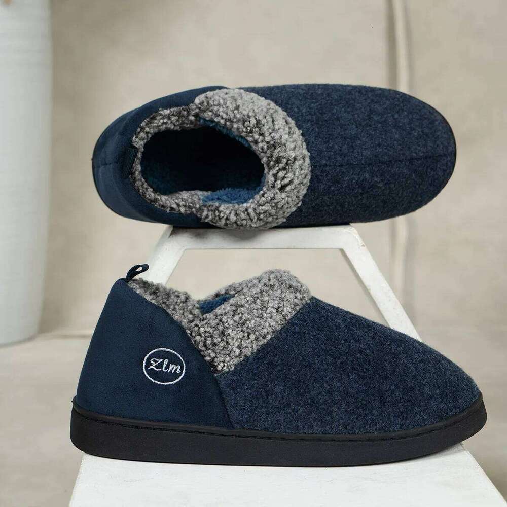 Kidmi Winter Fur Loafers Antiskid Outdoor Warm Cotton Soft Fleece Fuzzy Women Shoes Indoor Cozy House Slippers