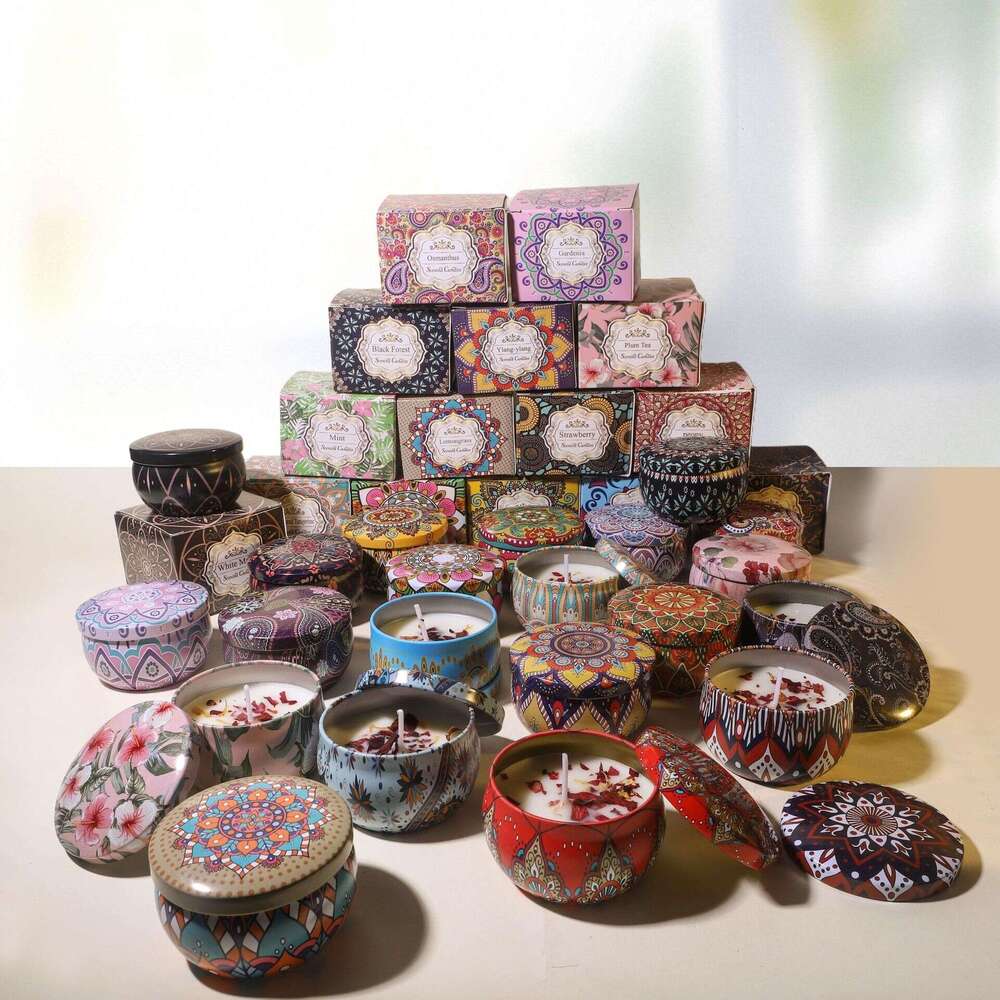 Cross-Border Plant Soy Wax Dried Flower Wedding Favor Birthday Gift Floral Fragrance Aromatherapy Candle W260304 W260305