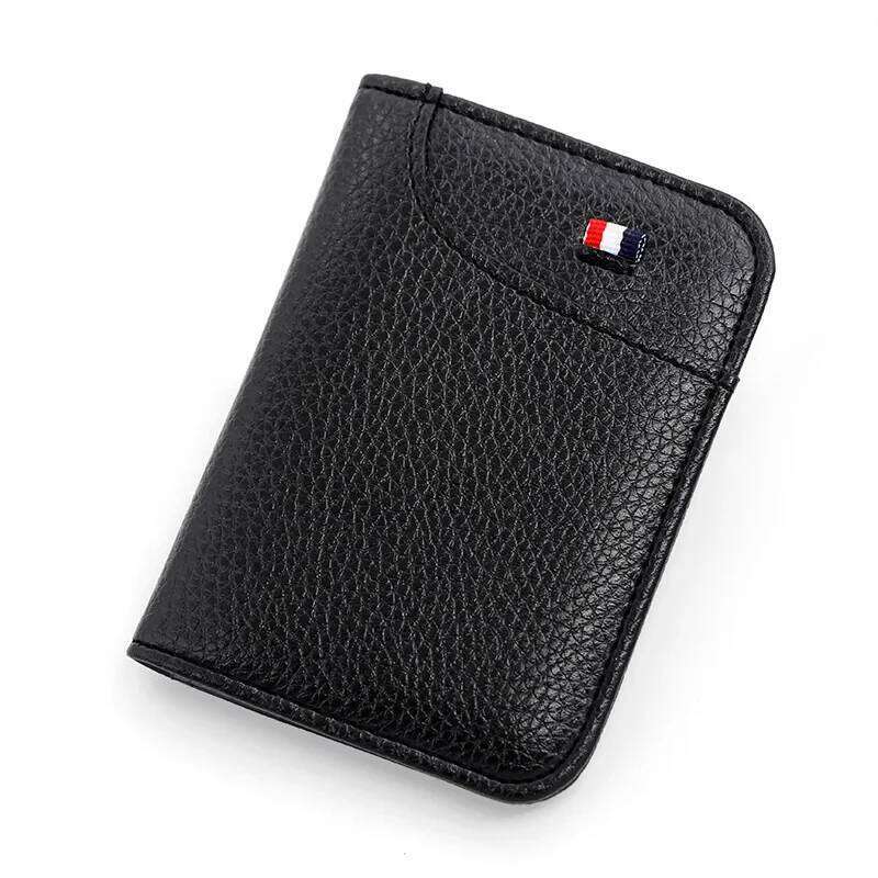 Men's Holder Fashion Soft PU Leather Anti-magnetic Bank Card Small Portable Wallet Men C260304