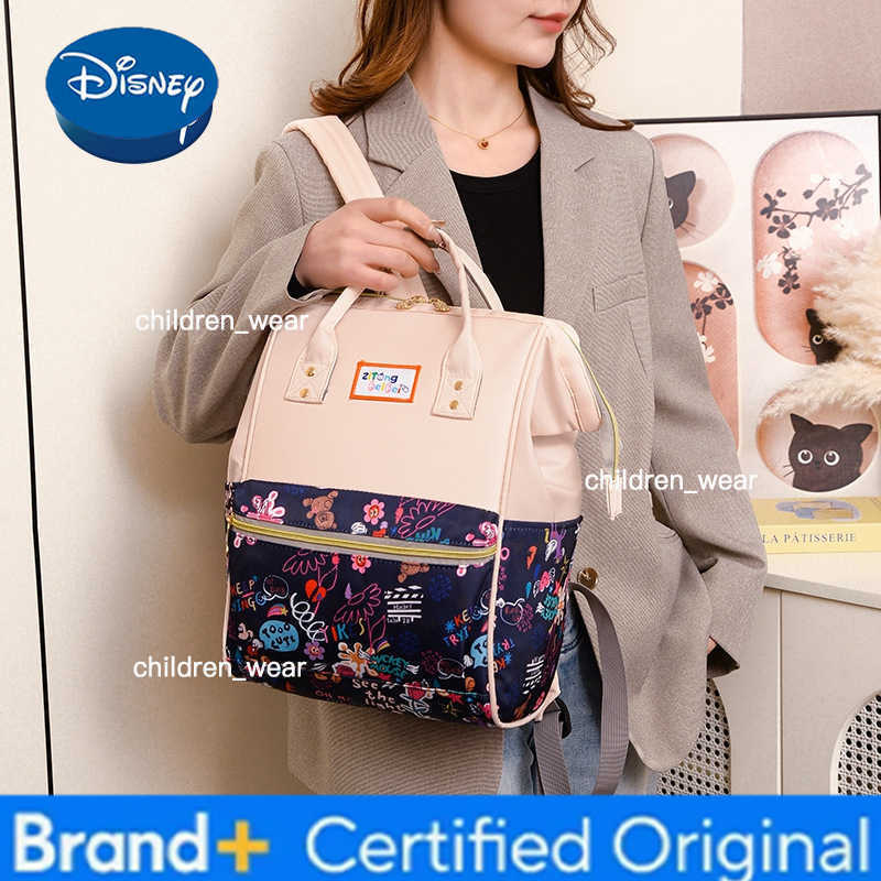 Disney Mickeys New Diaper Bag Backpack Large-capacity Baby Diaper Bag Backpack Luxury Brand Fashion Baby Products Storage Bag H260305