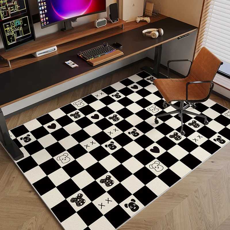 Room Trendy Carpet Computer Chair Floor Mat Study Desk Swivel Chair Mat Soundproof And Anti-Slip CarpetT260305