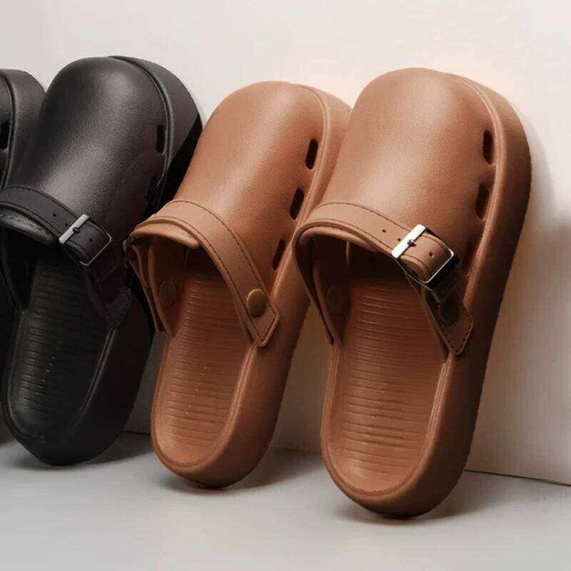 Kidmi Men And Women Sandals Summer Fashion EVA Slide Indoor Breathable Non-slip Light Closed-toe Outdoor Beach Slippers