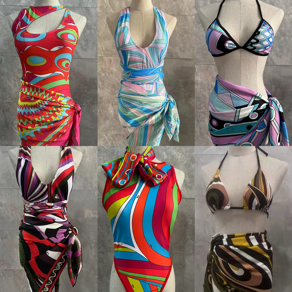 Pucci Swimwear High-Quality Women's Swimwear Designer Style One Piece Swimsuit Brand Bikini Sexy Beach Vacation Bikini Set High Waisted One Piece Thong Swimsuit