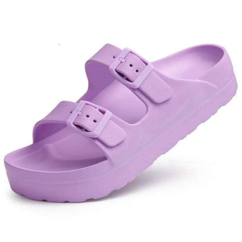 Kidmi Summer for Women Platform Sandals with Arch Support New Adjustable Buckle Beach Slippers Casual Foam Lady Slides