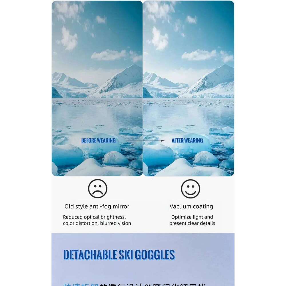 JSJM Professional Anti-Fog SKI Snowboard Goggles Outdoor Sports Women Men Double Layer Skiing Eyewear Mask Xmas Gifts S260304