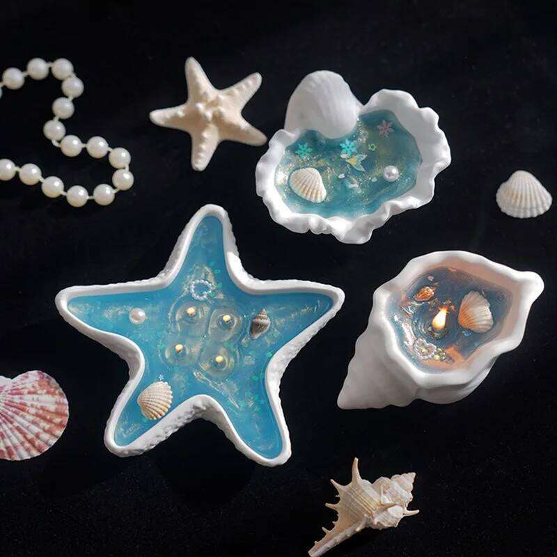 Shell Home Decorative for Guests Gift Scented Candles Gel Wax W260304 W260305