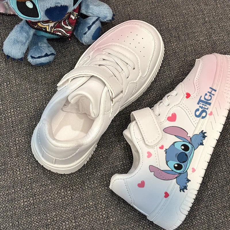 Lilo Stitch Boy Girl Shoes Disney Cartoon White Sneakers Running Sports Shoe for Children Gifts Kids Footwear Everyday Outfits Children Gifts - view 5