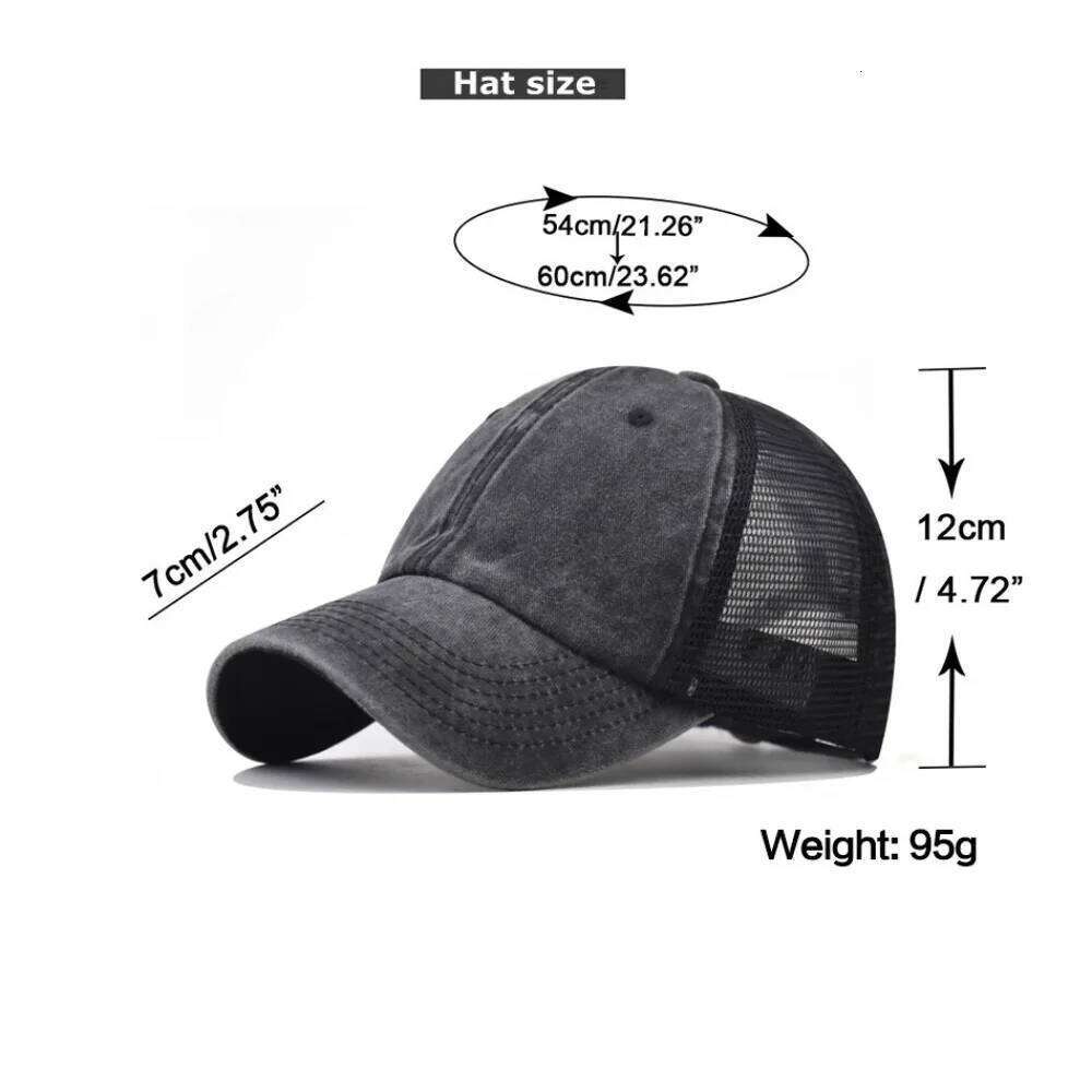 Vintage Washed Cotton Baseball Women Men UV Protection Breathable Mesh Cap Visor Adjustable Hip Hop Caps Y260304