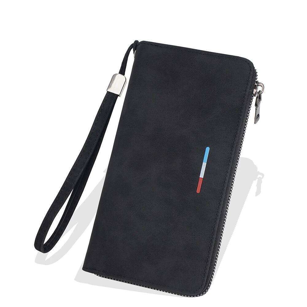 New Men's Long Wallet Zipper Design Multi-Card Slots Large Capacity for Phone & Coins High Quality Male Clutch Style C260304
