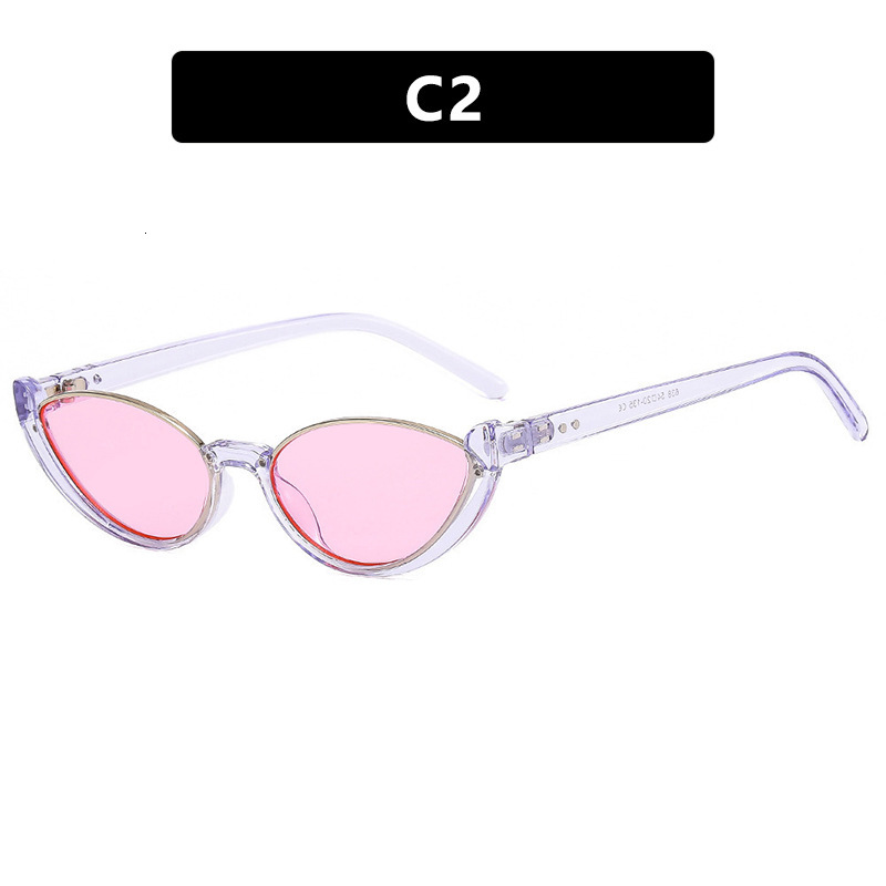 2026 New Retro Cat Eye Small Frame Sunglasses For Women, American And European Style Sunglasses Internet Celebrity Y2K Leopard Pattern Eyeframe