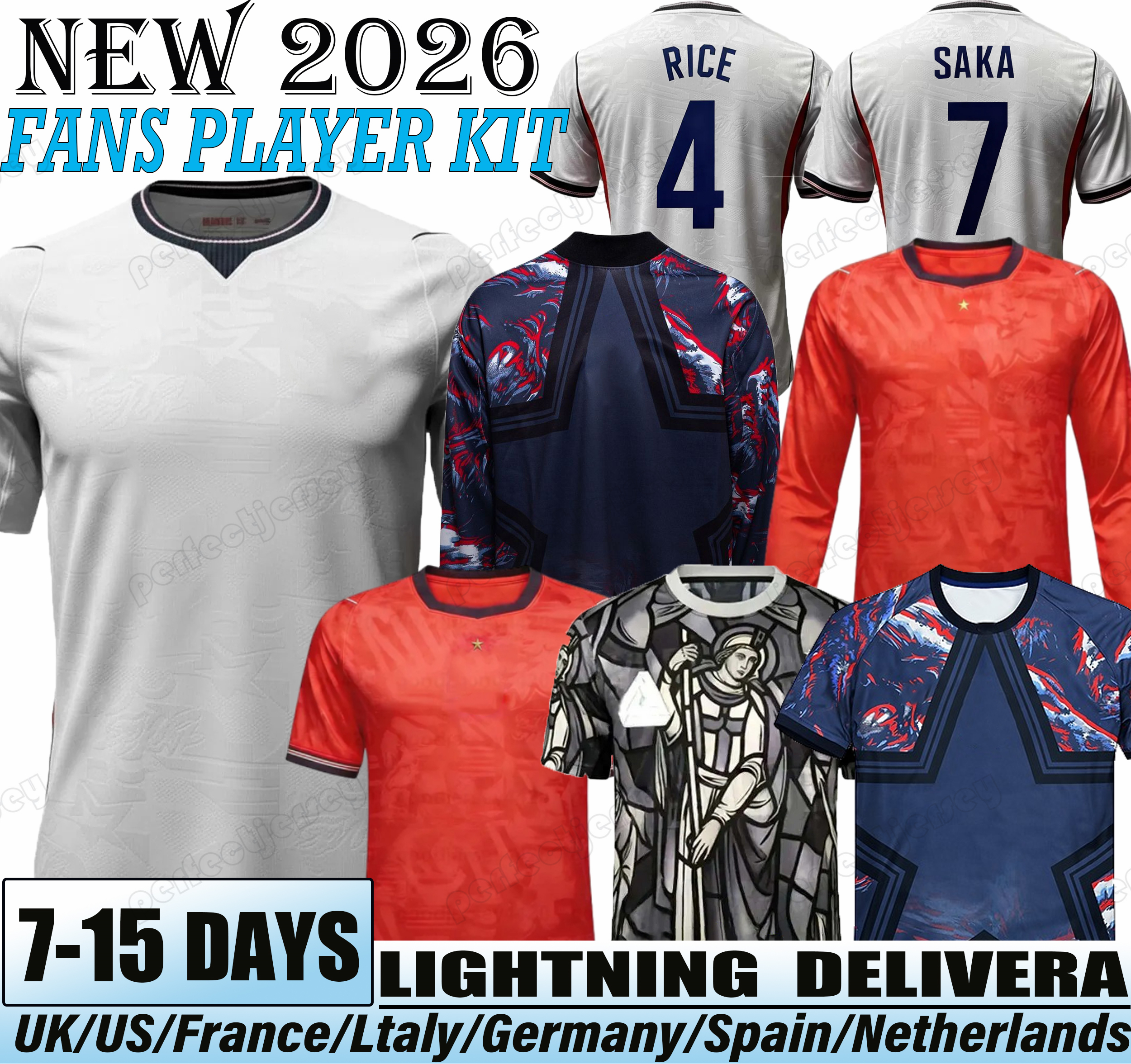 england 26 27 football shirt Bellingham jerseys KANE SAKA FODEN RICE Football Shirt Konsa Watkins Gordon PALMER Walker england 2026 jerseys