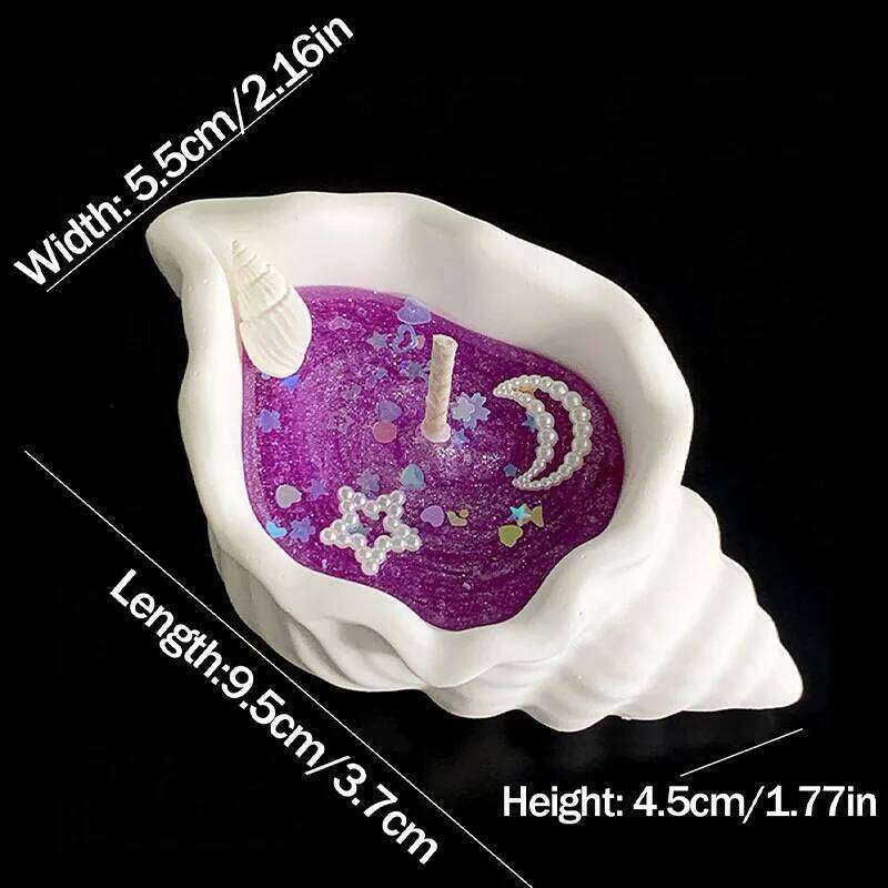 1PCS Ocean Wind Conch Aromatherapy Atmosphere Creative Fragrance Gift Box Jelly Wax Shell Starfish Handmade Candle W260304 W260305