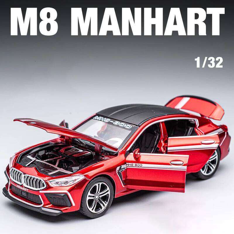 1:32 BMW M8 IM Supercar Alloy Diecasts & Vehicles Metal Car Model Sound and light Collection Kids Toy C260305