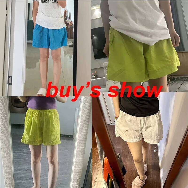 2025 New Elastic Shorts for Women Summer Thin Style High Waist Female Casual Solid Short Wide-Leg Pants Mujer XJ260305