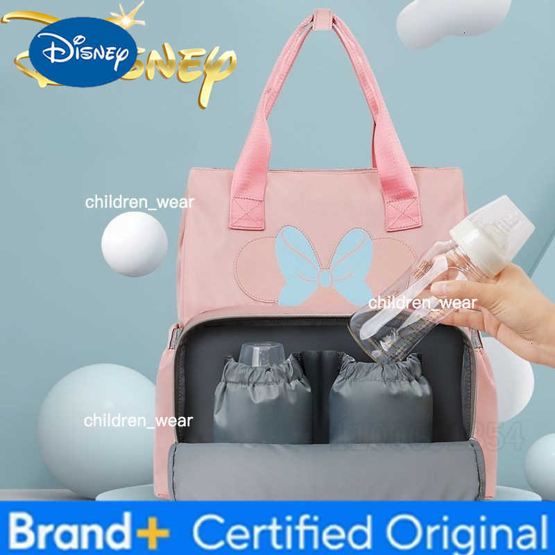 Disney Mickey Diaper Bag Backpack Luxury Brand Original Baby Bag Large Capacity Multifunctional Fashion Baby Diaper Bag Backpack H260305