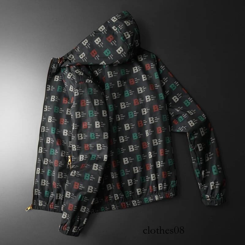 Ele plus Size Men's Jaet Hooded Printed Casual Outerwear Faionable Urban Sle Windproof Polyester/Nylon Cosite Fiber