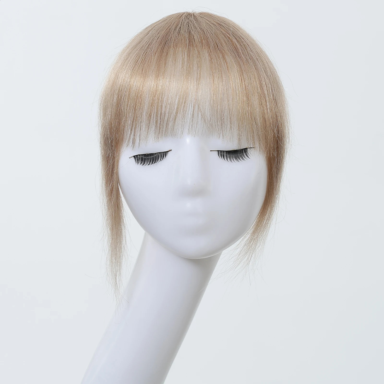 100 Human Hair Bangs Blonde Brown Wispy Bang Hair Clip in Bangs Fringe with Temples Hairpiece for Women Clip on Air Bang 45in 260208