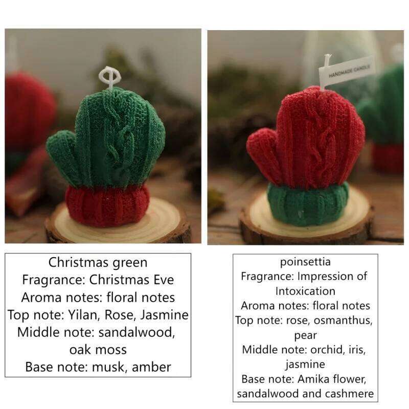 Winter Scented Candles, Atmosphere Mini Wool Gloves Shape Fragrance Small Gift Christmas Candles W260304 W260305
