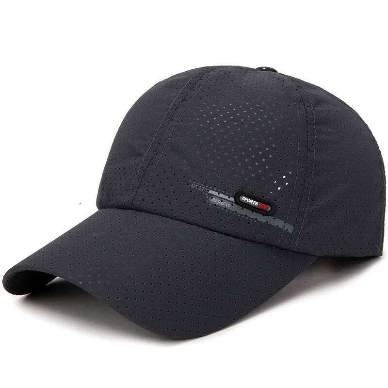 Summer New Breathable Perforated Quick-Drying For Men Fishing Sun Protection Baseball Cap Cycling Travel Sports Hat Y260304
