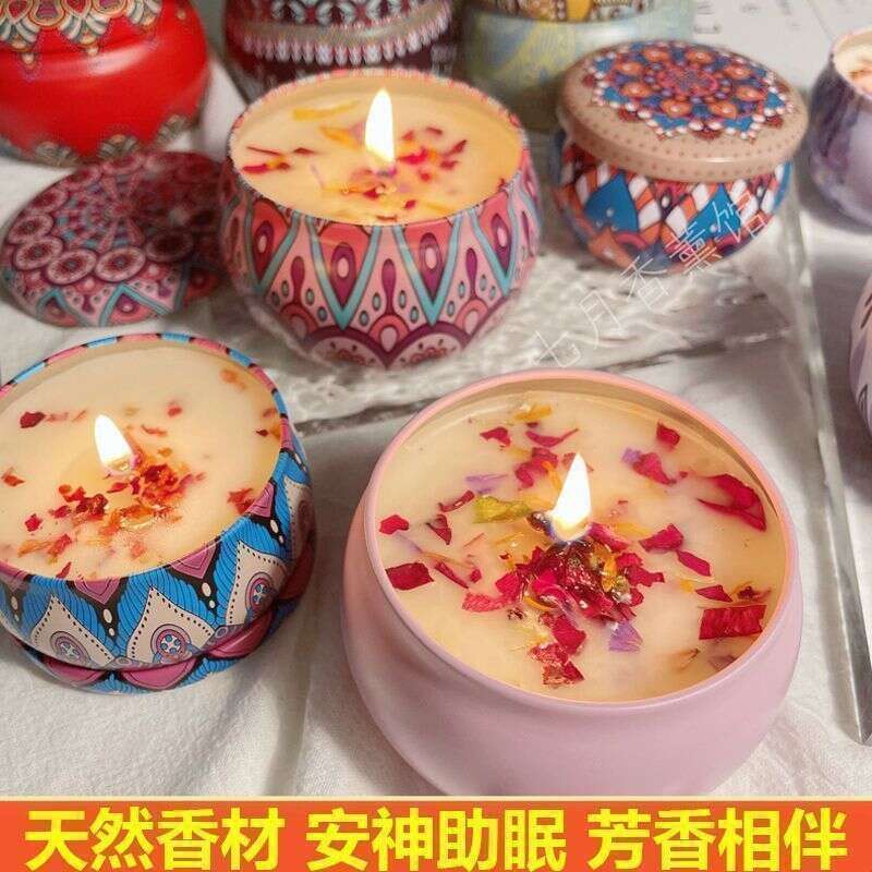 Dried Flower Aromatherapy Candle Home Living Room Incense Sleep Bedroom Box Ornament Set Wedding Favor Gift W260304 W260305