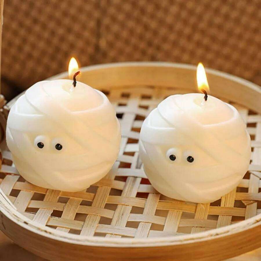 1 x Mummy Candle, Handmade Scented Candle for Christmas Party and Home Decoration, Halloween Gift W260304 W260305