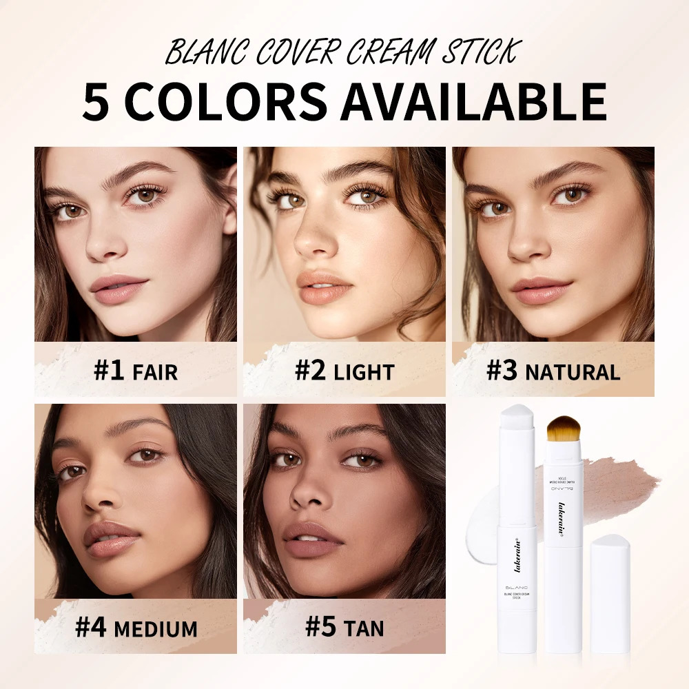 2-in-1 Color-Changing Foundation Stick Liquid Lightweight Moisturizing Brightening Foundation Color Changing For All Skin Types 260305