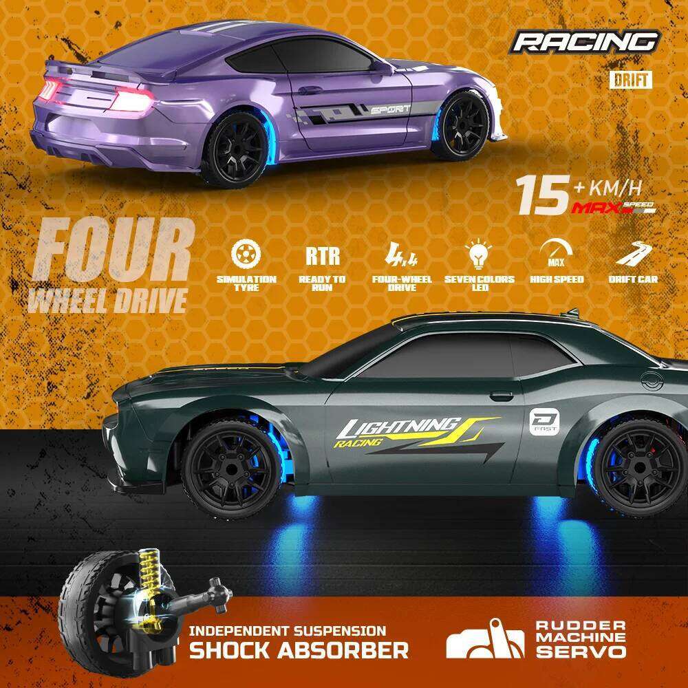 1:43 4WD RC Drift 2.4G High-Speed Remote Control Cars Full proportions Competition Mini Racing Car Model Boy Toy Gift Z260304