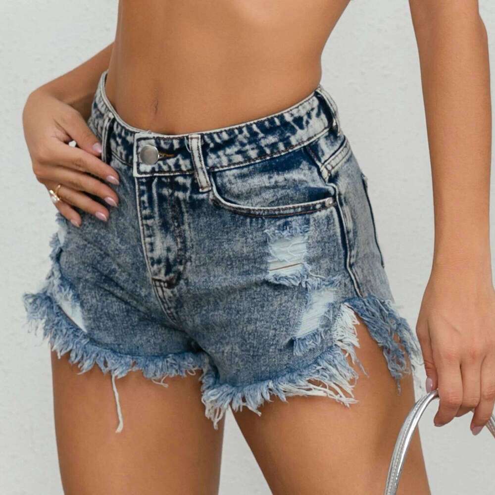 High Waist Sexy Summer Denim Hotpants Women 2025 Fashion Hole Streetwear Jean Shorts XJ260305