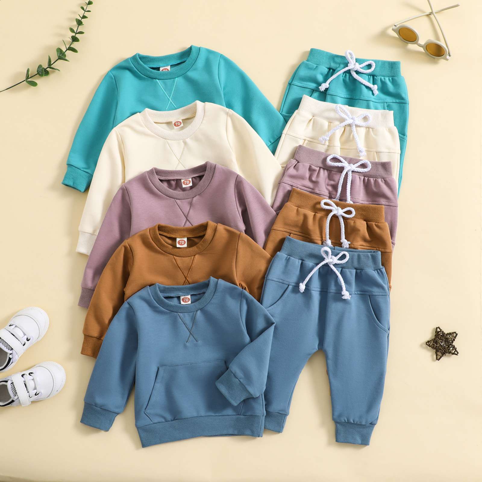 Clothing Sets Baby Autumn Clothes for Boys Girls Sweatshirts+Sweatpants Pullover Tops Tracksuits Toddler Kids Unsiex Outfits 230927