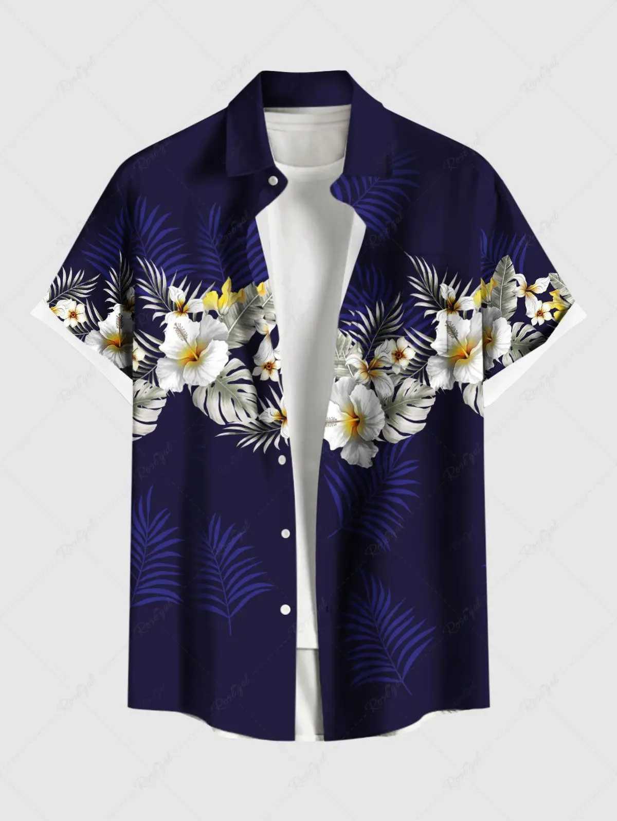 2025 Summer Plus Size Mens Shirts 3D Print Hawaiian Shirts Button Up Beach Vacation Shirts Short Sleeve Shirt Casual Shirts Men M260305