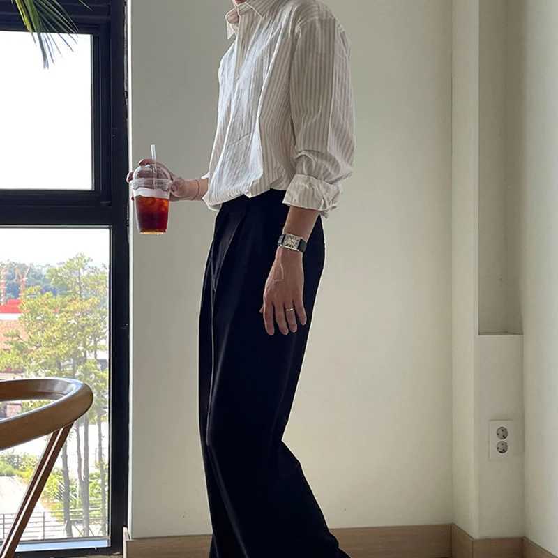 Old Money Style Mens Shirt 2025 Autumn Stylish Striped Printed Shirts Long Sleeve Button-up Turn-down Collar Mens Casual Shirt M260305