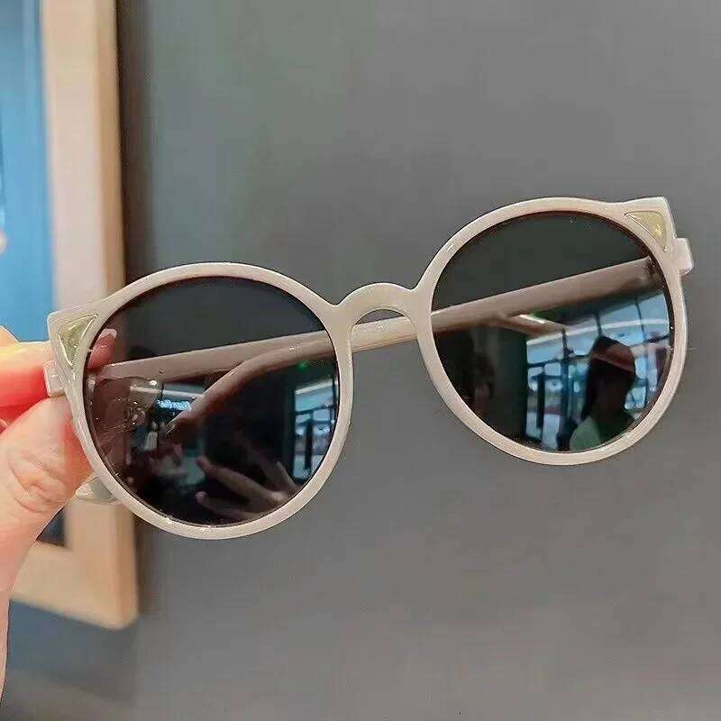 Girls Boys Cute Animal Cartoon Ears Glasses Kids Outdoor Sun Protection Children Lovely Vintage Sunglasses Lentes De Sol Z260305