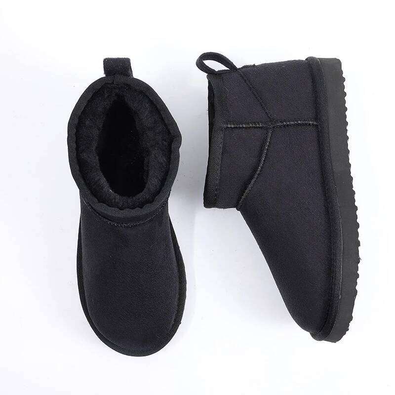 Luxury Winter Short Plush Snow Shoes New Anti-suede Women Casual Flat Nonslip Cotton Mini Fur Boots