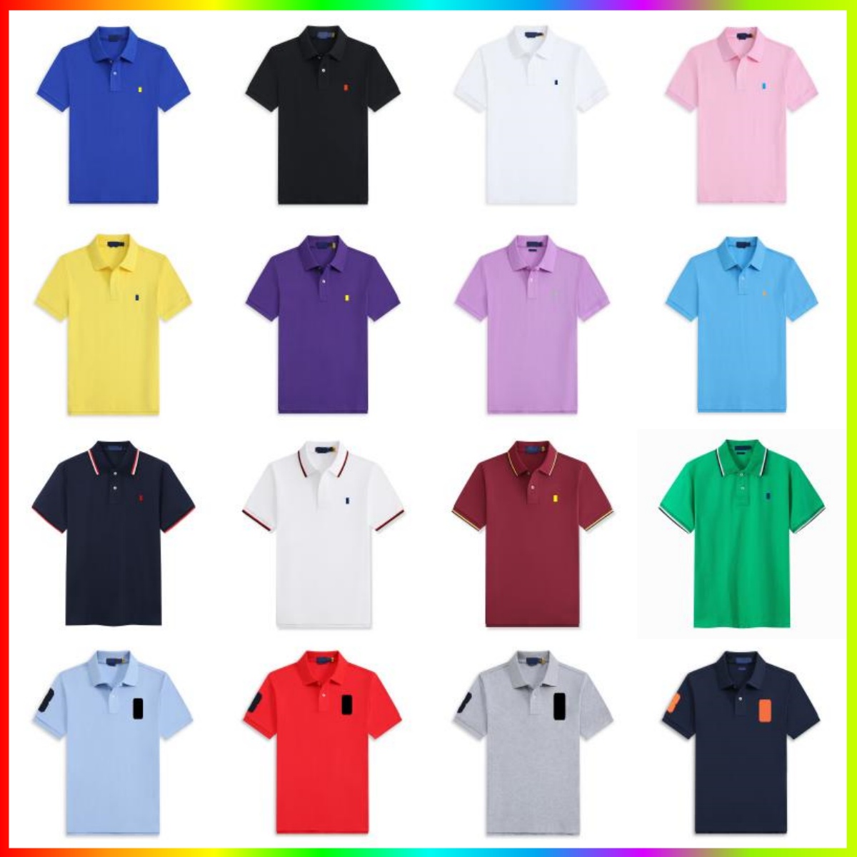 Ralphitys Polo shirts Designers Polo Shirts Men's luxury Vintage Graphic Haruku Streetwear Couples Oversized Shirt Gothic Clothes Clothing polo