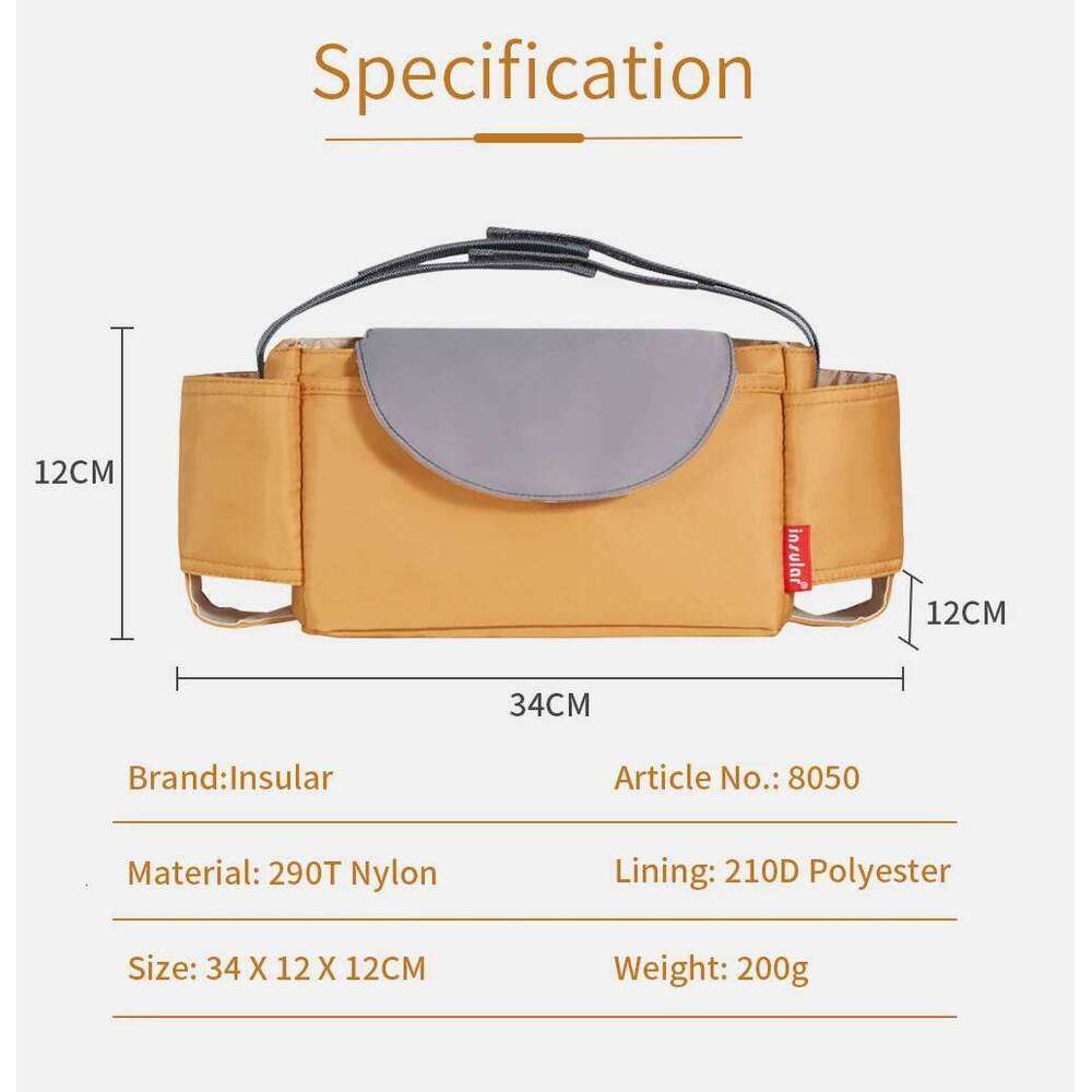 Mini Stroller Hanging Bags Nylon Cloth Bottle Cup Storage Pack Waterproof Infant Diaper Nappy Package Multi-functional Z260304