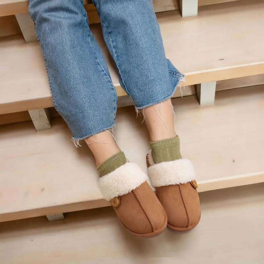 Kidmi Warm Fluffy Women Classic Brand Fuzzy House Indoor Soft Memory Foam Outdoor Antiskid Slippers