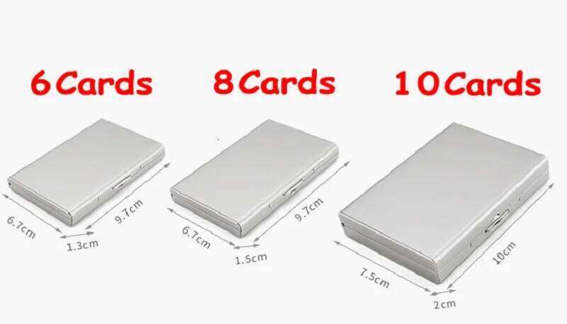 Hot Credit Case Men Women Business Multifunction Slim Wallet Stainless Steel Card Holder 6 8 10 Cards C260304