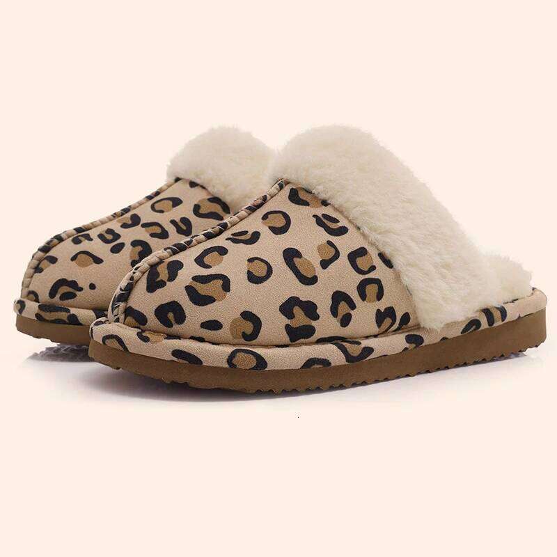 Kidmi Winter Fuzzy House Women Fluffy Flat Cozy Memory Foam Slippers Indoor Outdoor Warm Antiskid Fur Shoes