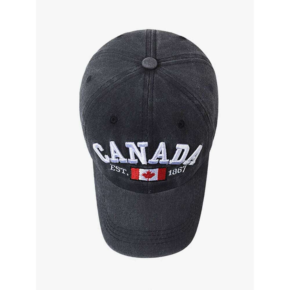 1 Unisex Outdoor Embroidered CANADA Baseball Cap - Adjustable, Sun-Protective Casual, Ideal for Spring & Autumn Travel Y260304