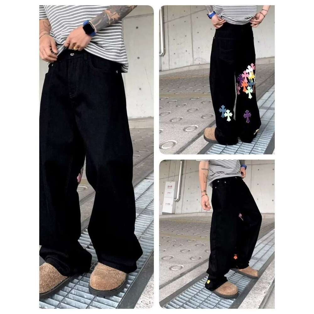 Cross jeans Men's spring and autumn style straight-leg loose wide-leg American pants are trendy, versatile and cool